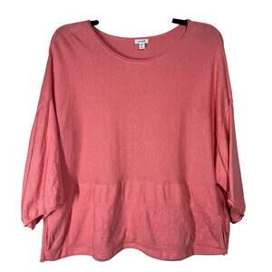 J.Jill Pure Jill Sweater Women’s‎ Large Petite Pink Cotton Cashmere Soft Knit